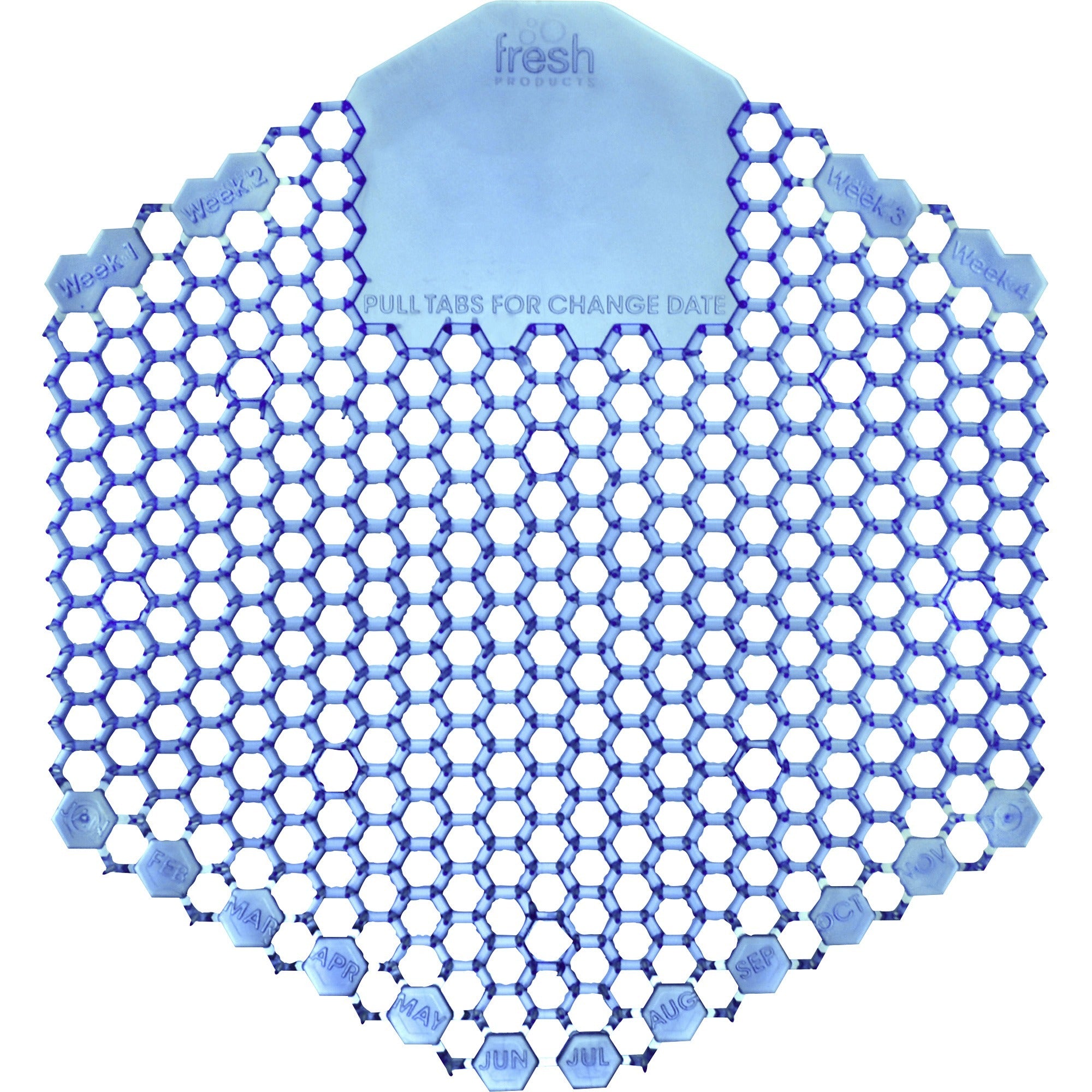 Fresh Products 3D Urinal Screen: 30-Day Lasting Odor Control - 10/Pack - Blue - Screens / Mats