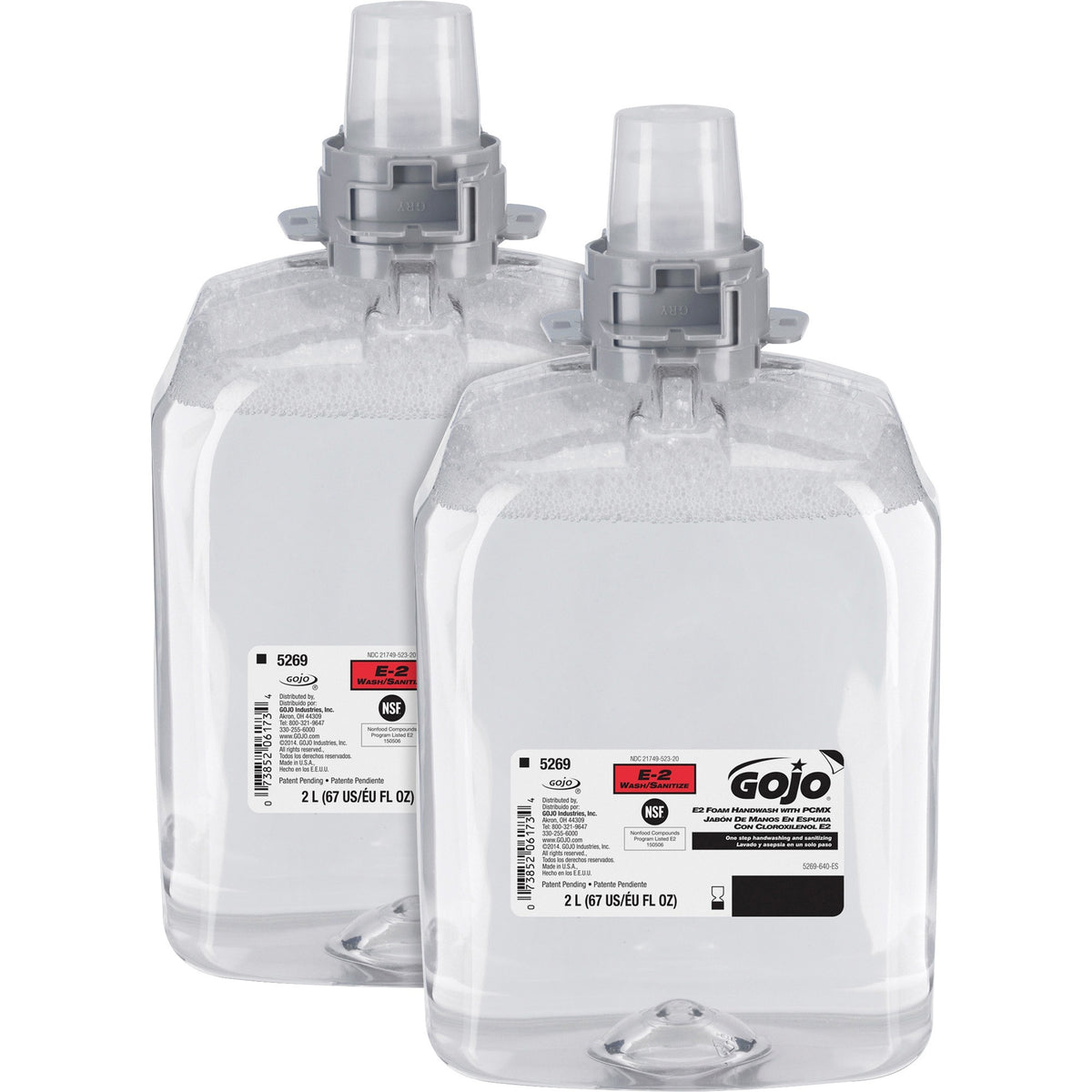 Gojo® FMX-20 E2 Foam Handwash Refill - Light Floral Scent - 2.11 Quart - Oil Soil Grease Remover - Hand Soaps/Cleaners