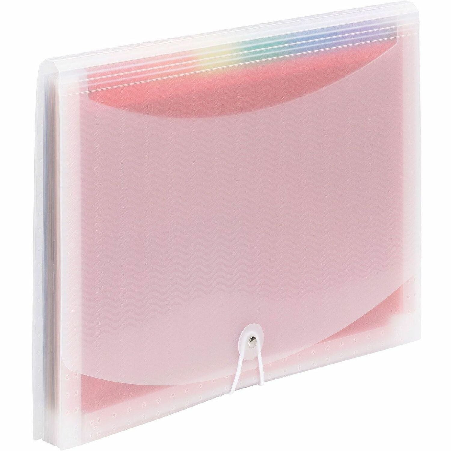 Smead ColorVue Letter Expanding File - 8 1/2" x 11" - 13 Pocket(s) - 12 Divider(s) - Clear - 12 / Carton