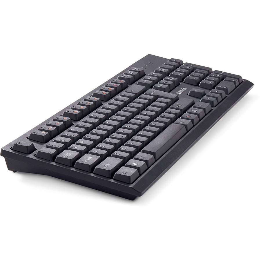 Verbatim Wireless Keyboard And Mouse - USB Type A Wireless Bluetooth 2.40 GHz Keyboard - USB Type A Wireless Mouse - Optical - 1000 dpi - Multimedia Hot Key(s) - Symmetrical - AA, AAA - Compatible with Windows, Mac - 1 Each