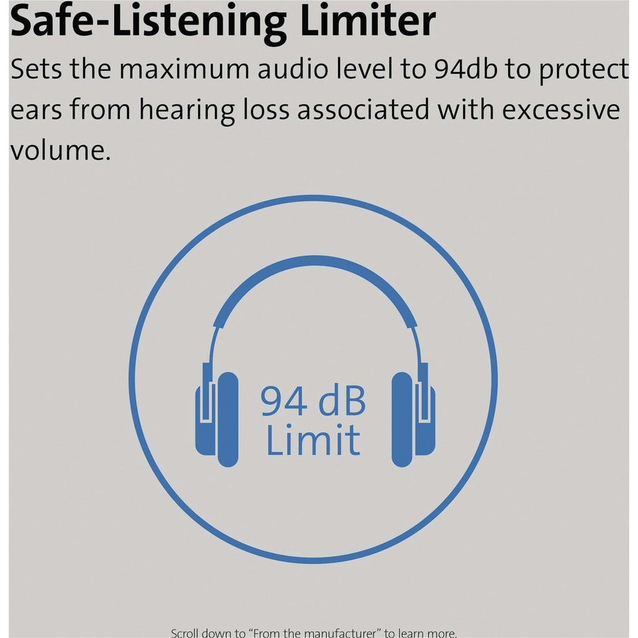 Kensington USB-C Hi-Fi Headphones - Stereo - USB Type C - Wired - Over-the-head - Binaural - Ear-cup - 6 ft Cable - Black - 1 Each