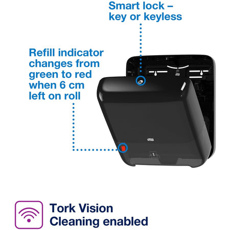 TORK Tork Matic Hand Towel Roll Dispenser Black H1 - Alternate-Image2