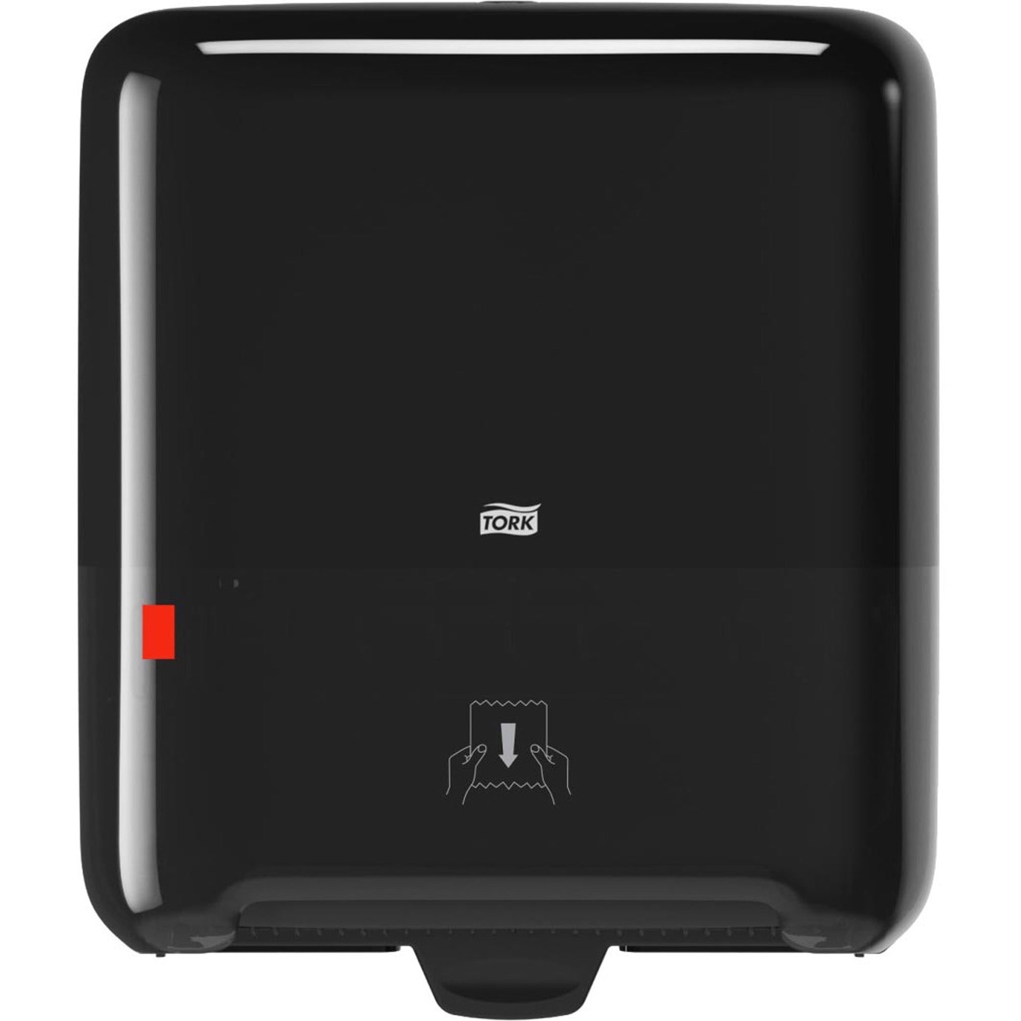 TORK Tork Matic Hand Towel Roll Dispenser Black H1 - Roll Dispenser - 15" Height x 13.2" Width x 8.1" Depth - Plastic - Black - Hygienic - 1 / Carton