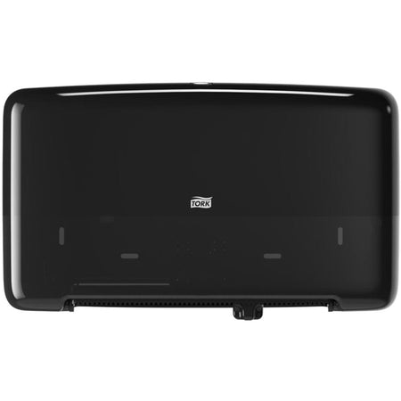 TORK Tork Twin Mini Jumbo Toilet Paper Roll Dispenser Black T2 - 900