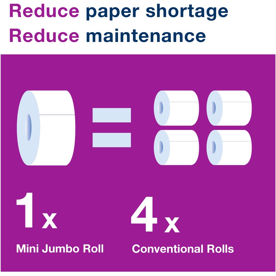 TORK Mini Jumbo Toilet Paper Roll White T2 - Alternate-Image9
