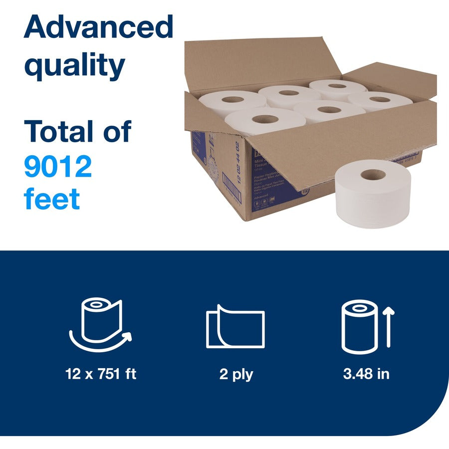 TORK Mini Jumbo Toilet Paper Roll White T2 - Alternate-Image5