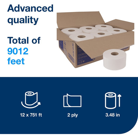 TORK Mini Jumbo Toilet Paper Roll White T2 - Alternate-Image5