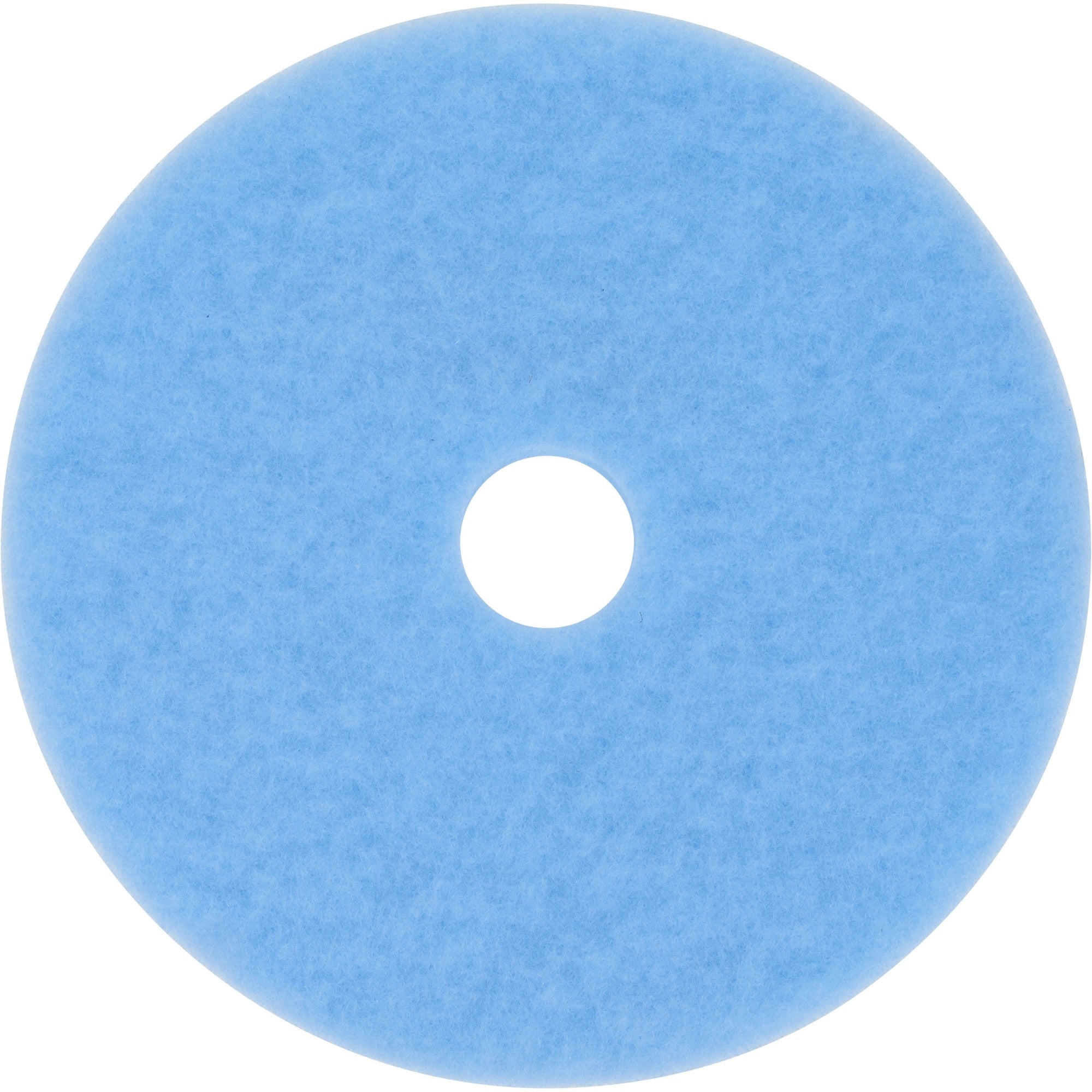 3M Sky Blue Hi-Performance Burnish Pad 3050 - Round20" Diameter x 1" Thickness - Burnishing - Linoleum, Sheet Vinyl, Vinyl Composition Tile (VCT) Floor - 1500 rpm to 3000 rpm Speed Supported - Durable - Polyester Fiber - Sky Blue - 5 / Carton