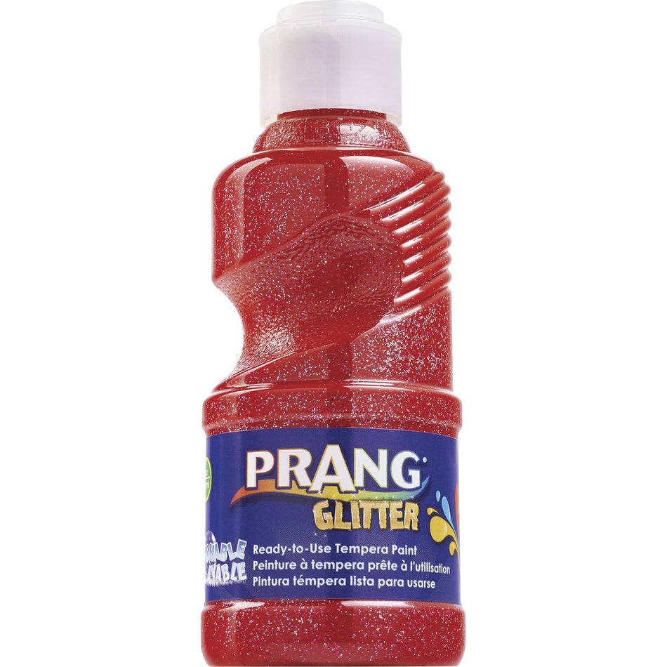 Prang Ready-to-Use Glitter Paint - Glitter Red - 8 fl oz - Washable - 1 Each