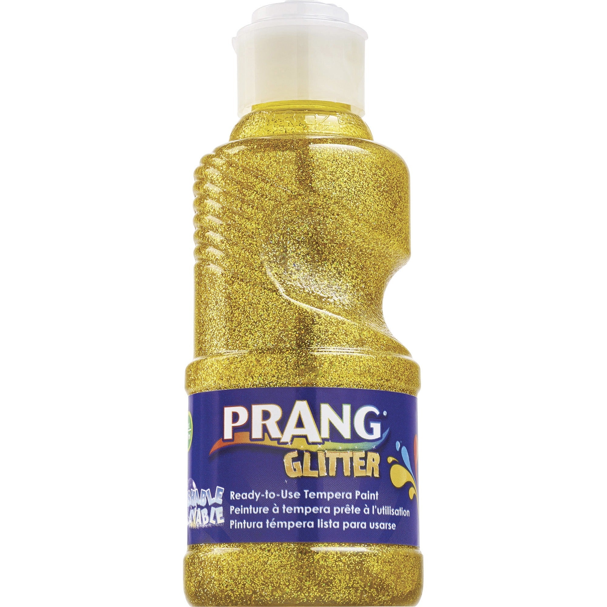 Prang Ready-to-Use Glitter Paint - Glitter Yellow - 8 fl oz - Washable - 1 Each