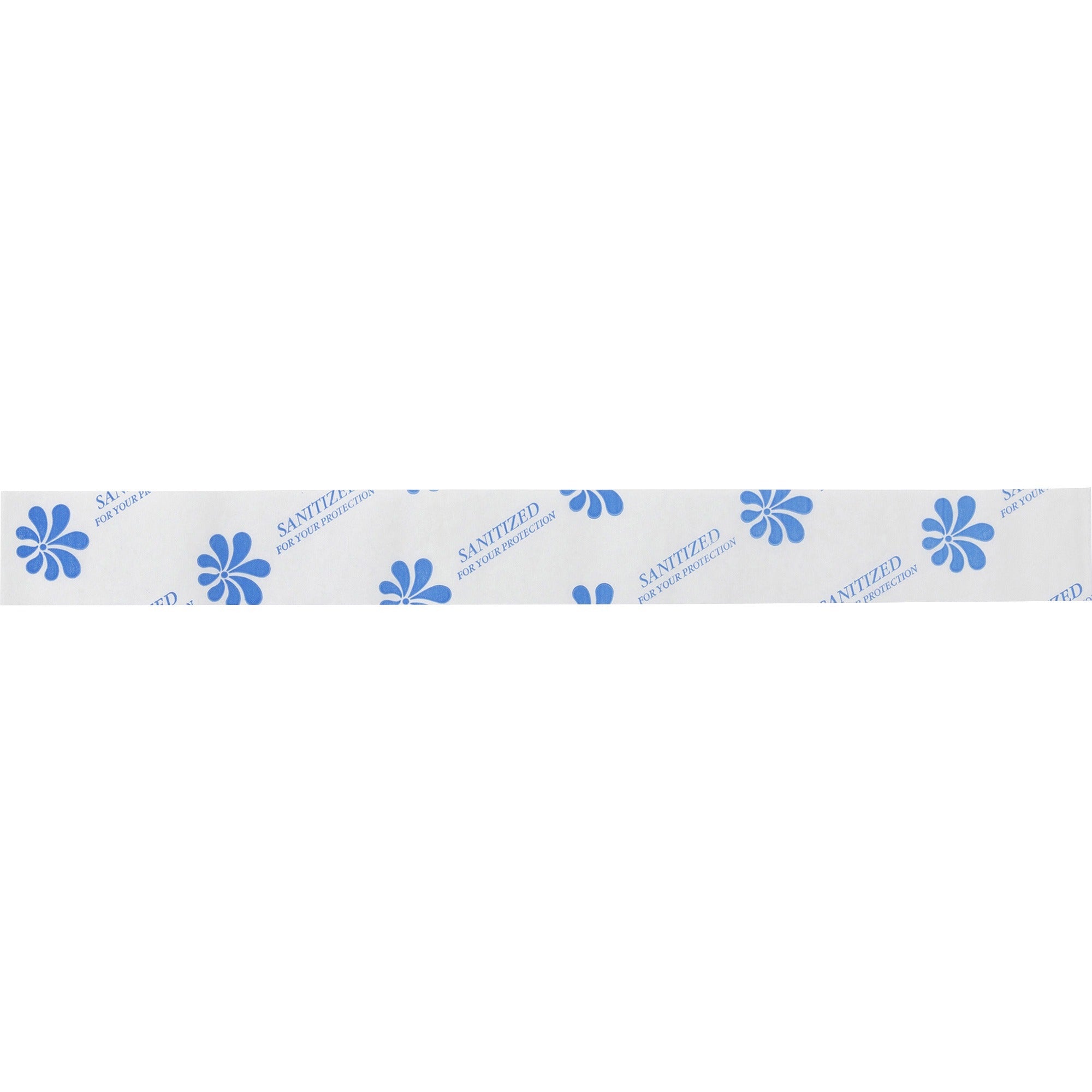 Hospeco Toilet Seat Bands - White, Blue - 2000 / Carton