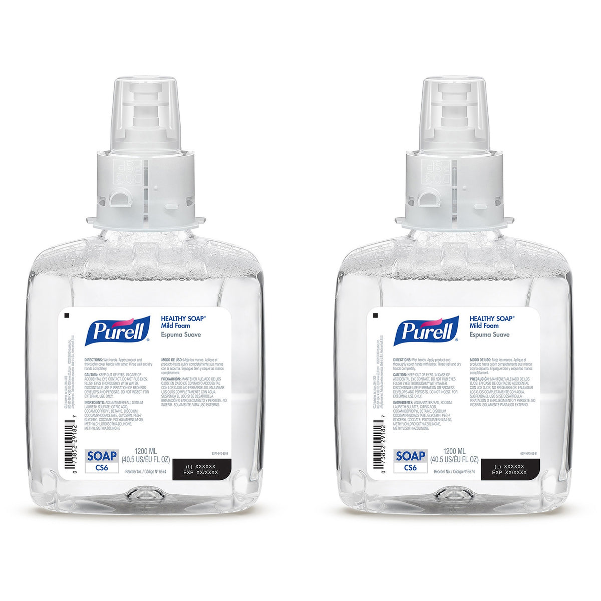 PURELL® CS6 Healthy Soap Mild Foam - Fresh Fruit Scent - Dirt Remover & Germ Killer - Skin Care Dispensers Refills