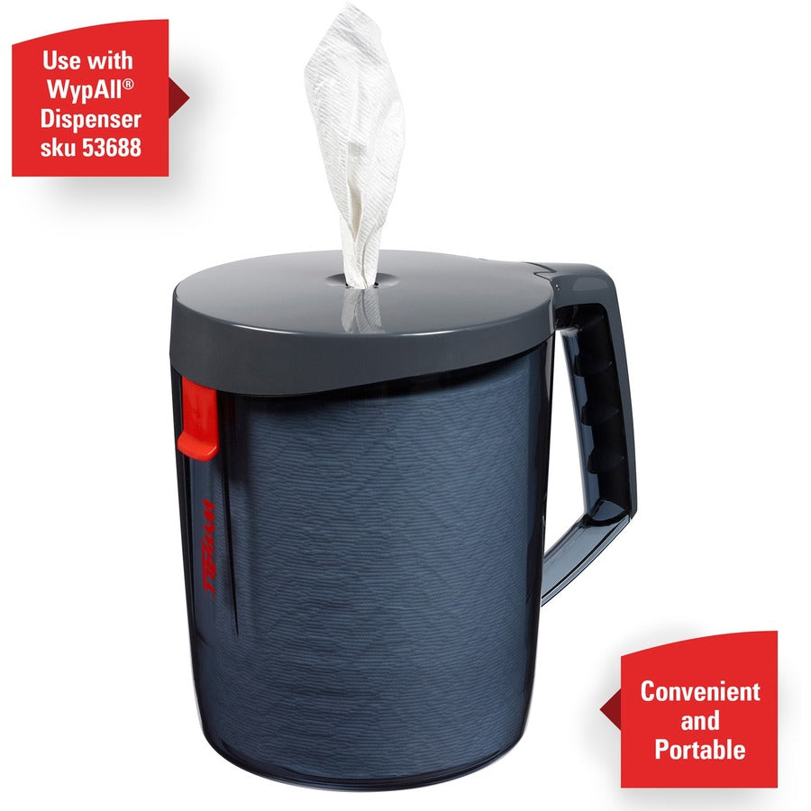 Wypall General Clean L10 Center-Pull Light Cleaning Towels - For Glass, Surface - Towel - 11" Length x 7" Width - Disinfectant, Unscented - White - 340/Roll - 6 / Carton