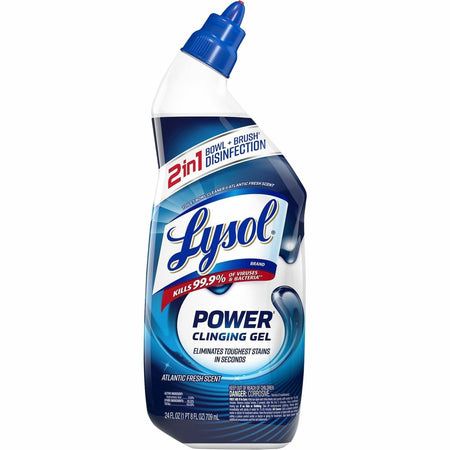 Lysol Toilet Bowl Cleaner - 24 fl oz (0.8 quart) - Atlantic Fresh Scent - Disinfectant - Blue Bottle - 1 Each