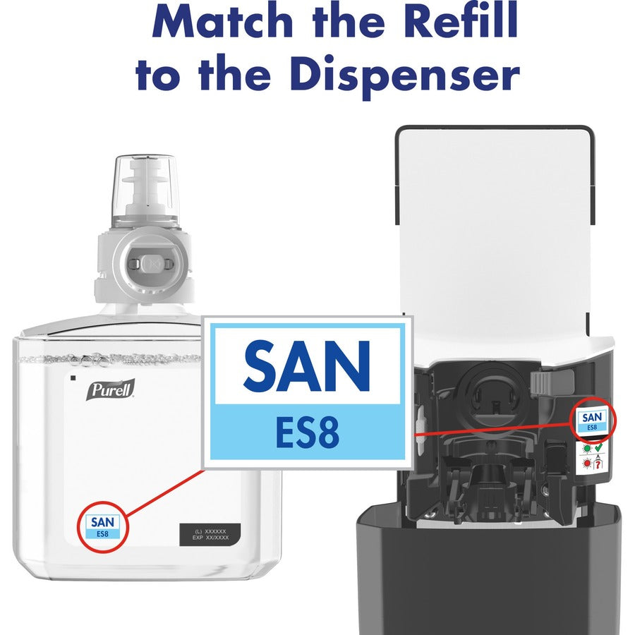 PURELL® Advanced Hand Sanitizer Foam Refill - Clean Scent - 1.27 quart - Kill Germs - Hand, Healthcare, Skin - Fragrance-free, Dye-free, Hygienic, Refillable - 2 / Carton