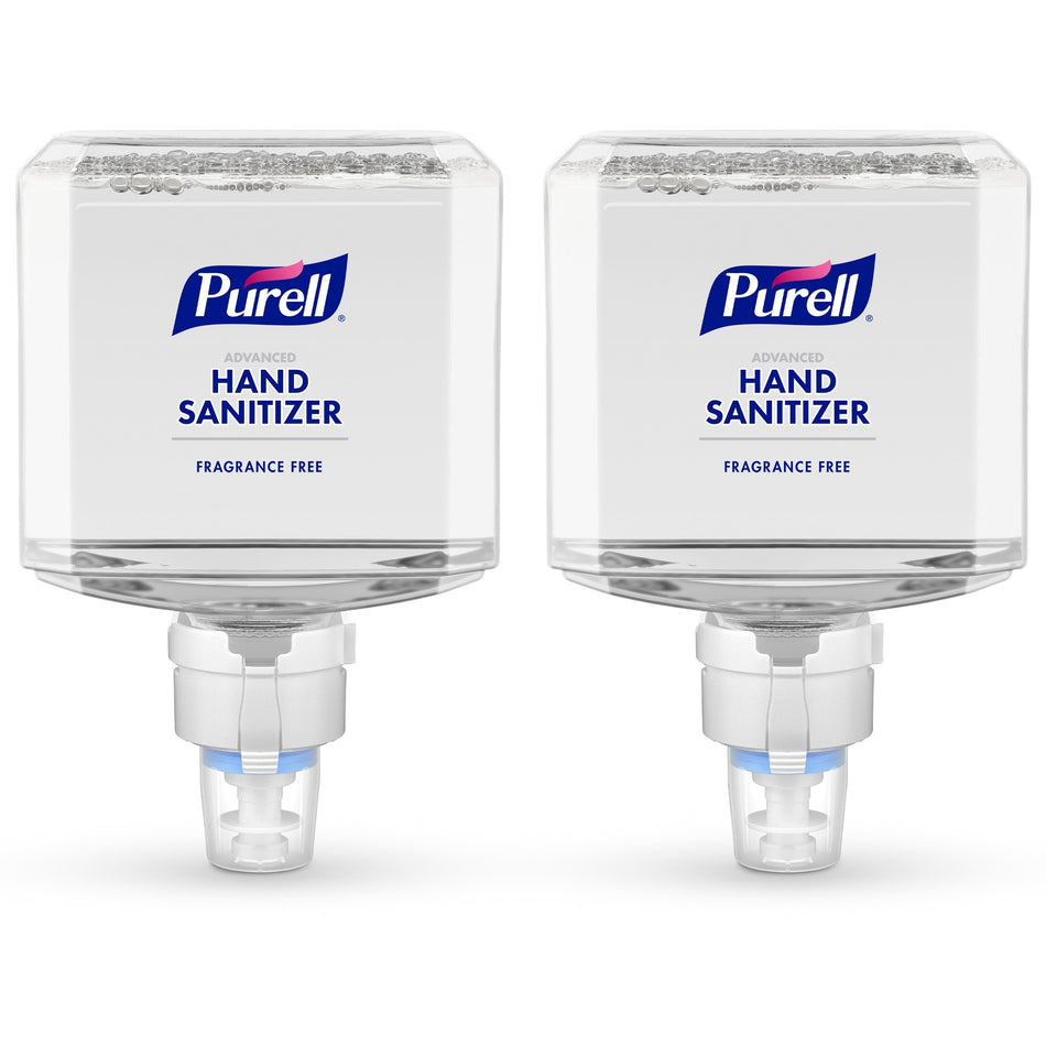 PURELL® Advanced Hand Sanitizer Foam Refill - Clean Scent - 1.27 quart - Kill Germs - Hand, Healthcare, Skin - Fragrance-free, Dye-free, Hygienic, Refillable - 2 / Carton