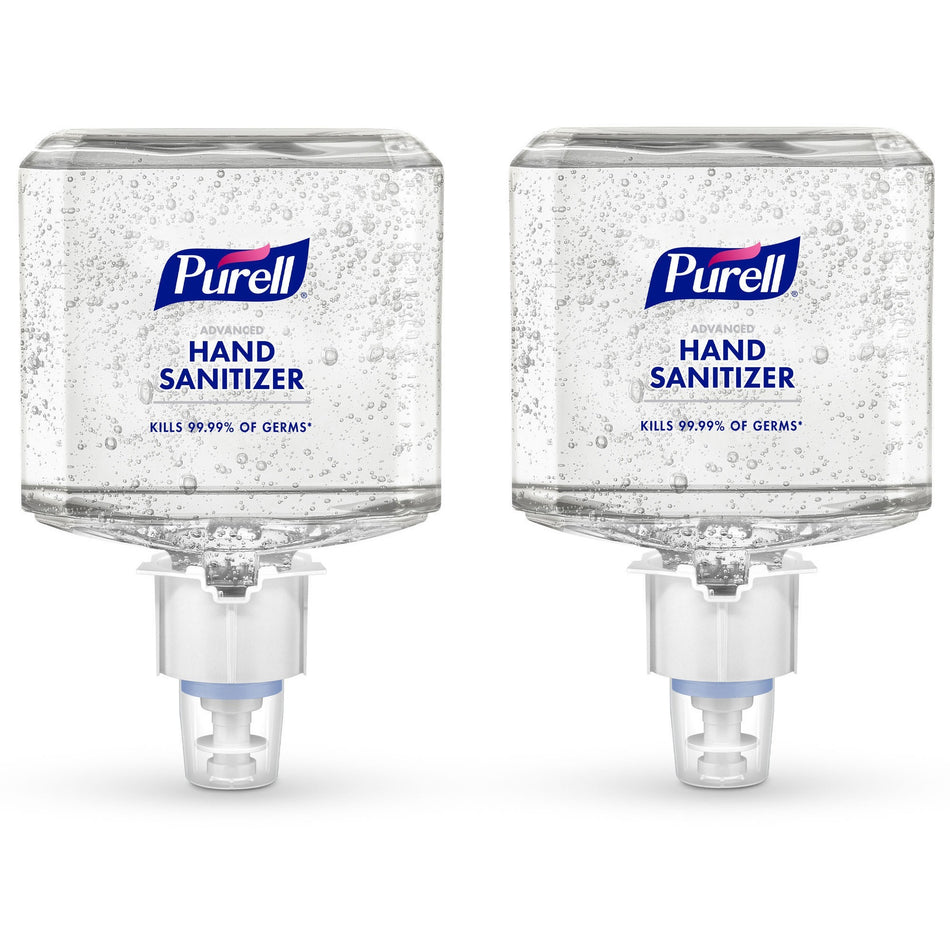 PURELL® Advanced Hand Sanitizer Gel Refill - Citrus, Fruity Scent - 1.27 quart - Kill Germs - Hand, Skin - Clear - Dye-free, Hygienic - 2 / Carton