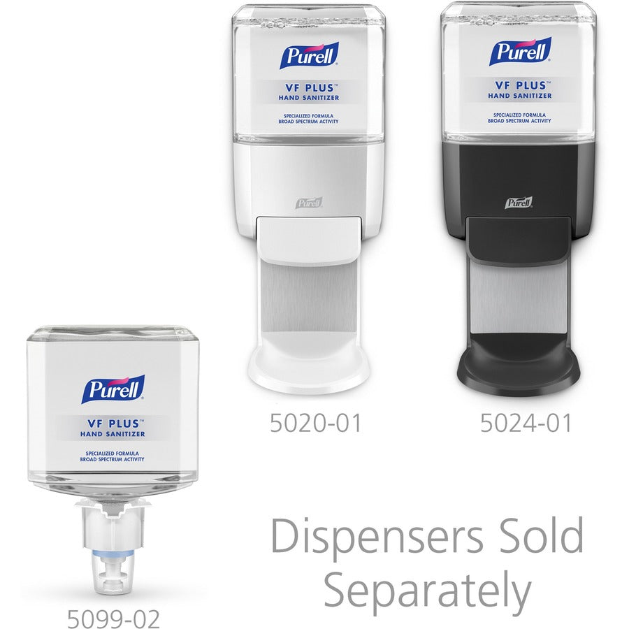 PURELL® VF PLUS Hand Sanitizer Gel Refill - 1.27 quart - Pump Dispenser - Kill Germs, Bacteria Remover - Restaurant, Cruise Ship, Hand - Quick Drying, Fragrance-free, Hygienic, Dye-free - 2 / Carton