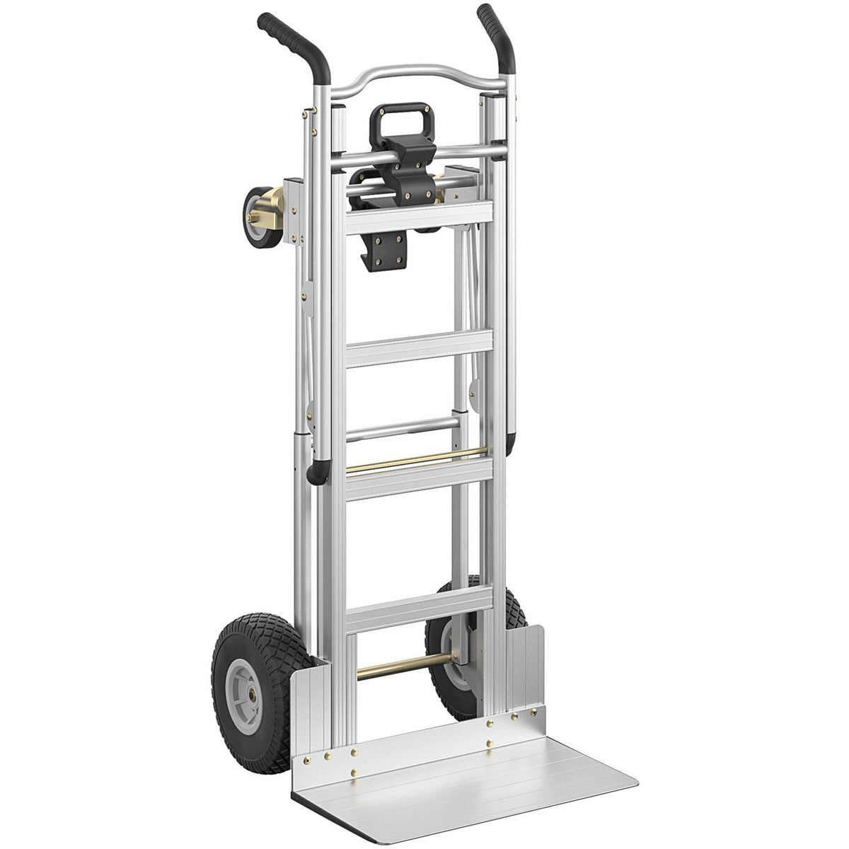 Cosco 3-in-1 Assist Series Hand Truck - 1000 lb Capacity - 4 Casters - Aluminum - 19" Width x 21" Depth x 47.50" Height - Silver Gray - 1 Each