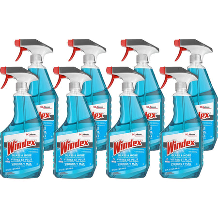 Windex Glass & More Streak-Free Cleaner - 32 fl oz - 8/Carton - Cleaners