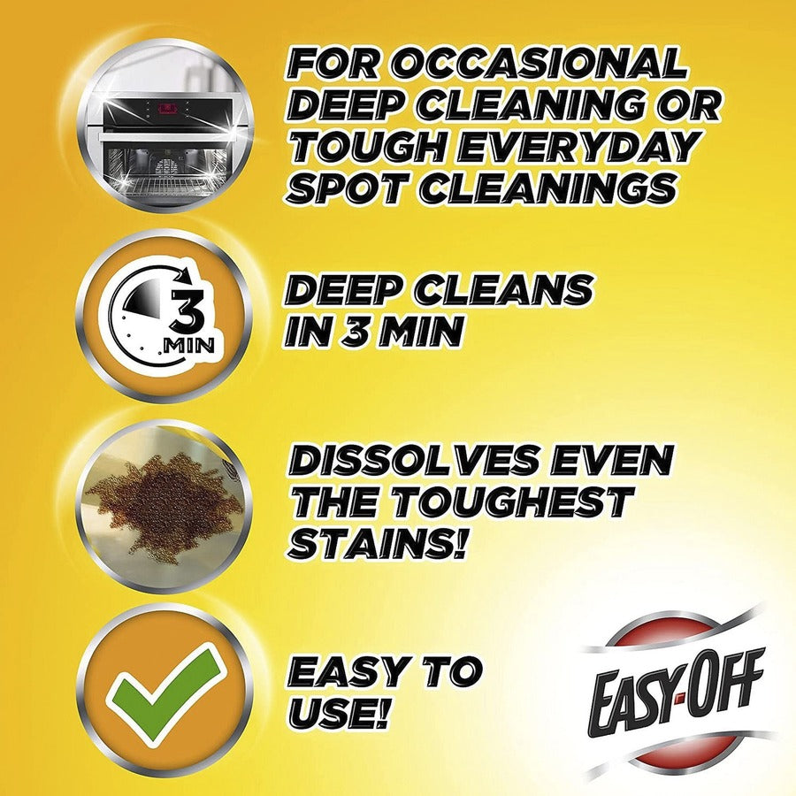 Easy-Off Heavy Duty Oven Cleaner - Ready-To-Use - 14.5 fl oz (0.5 quart) - Floral, Fresh Scent - Heavy Duty, Bleach-free - White - 12 / Carton
