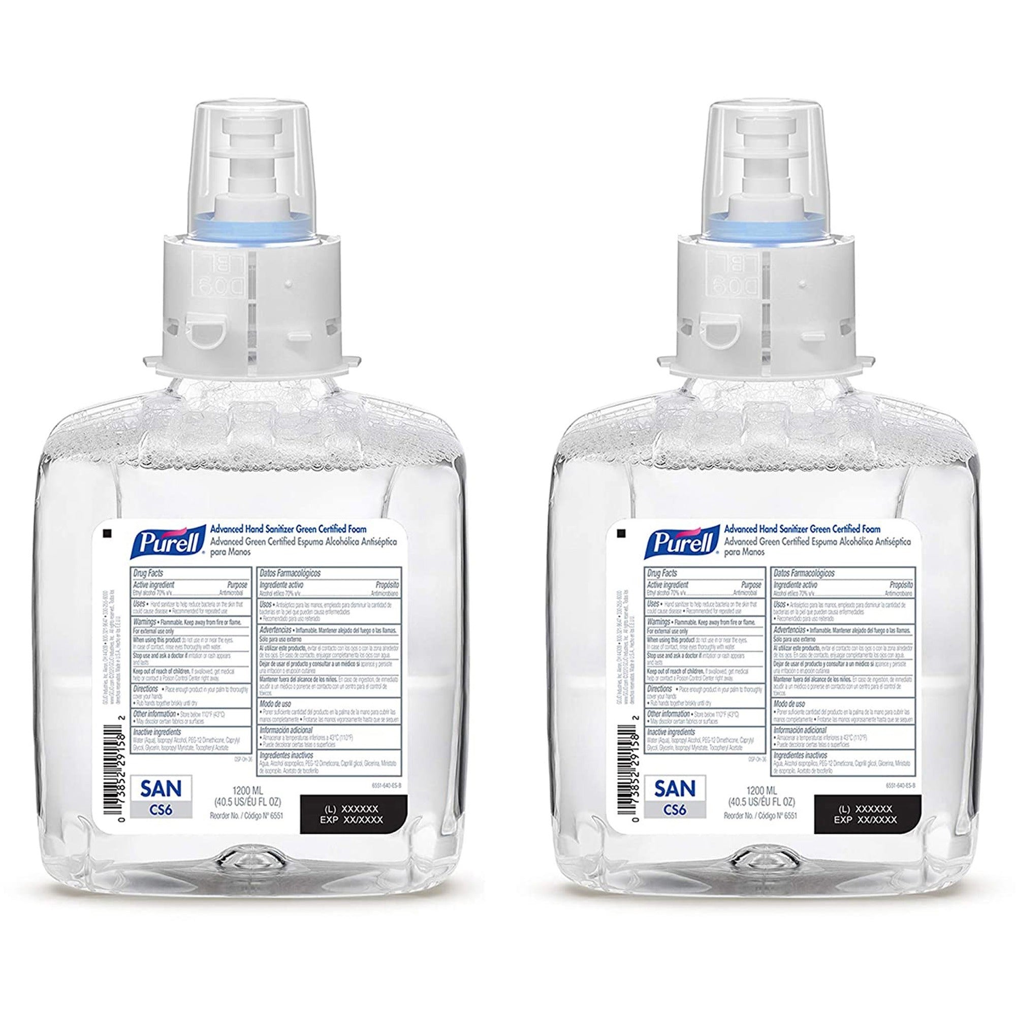 PURELL® Hand Sanitizer Foam Refill - Fragrance-free Scent - 1.27 quart - Pump Bottle Dispenser - Kill Germs - Hand, Healthcare - Moisturizing - Hygienic, Bio-based, Dye-free - 2 / Carton