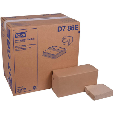 TORK Universal Masterfold Dispenser Napkin - 1 Ply - Masterfold - 13" Width x 12" Length - Natural - Fiber - 500/Pack - 12 / Carton