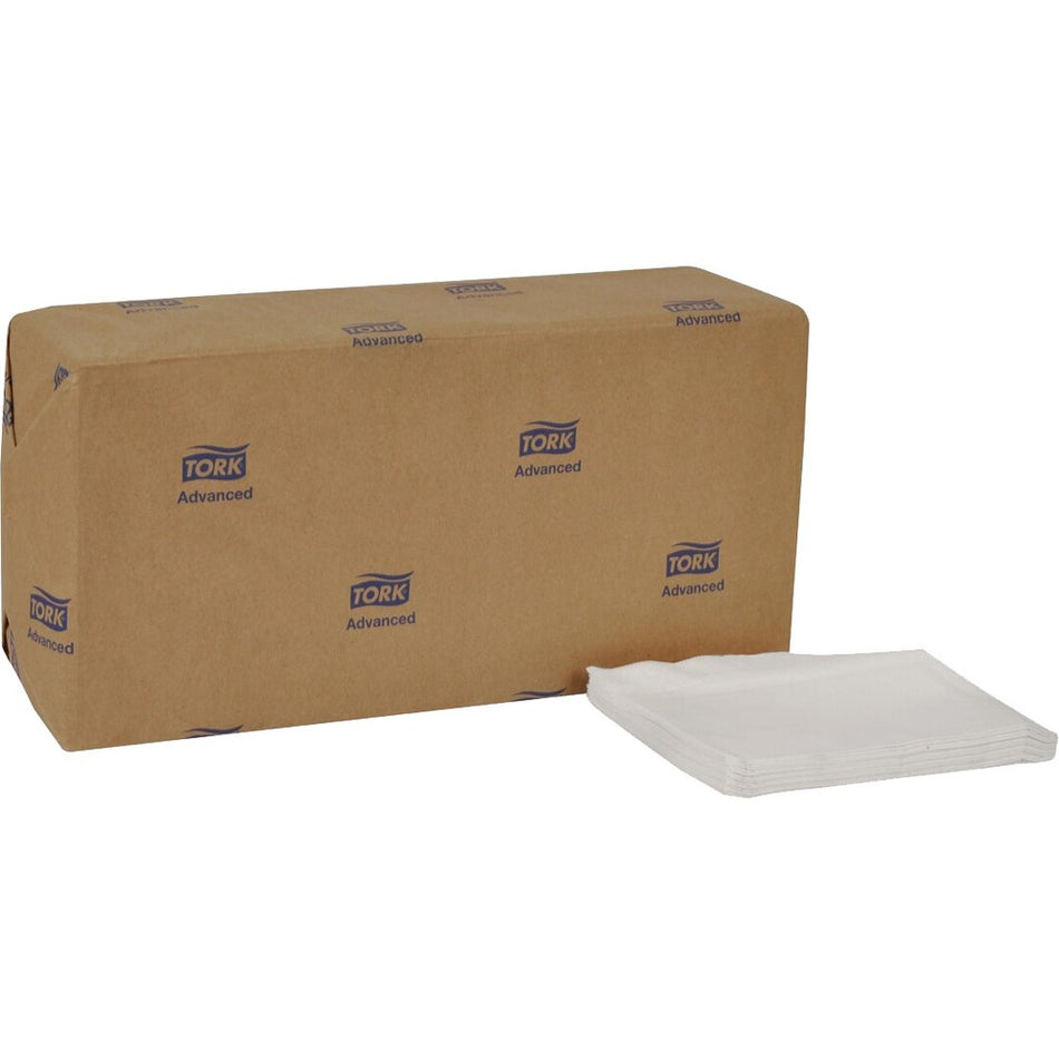 TORK Advanced Soft Masterfold Dispenser Napkin - 1 Ply - Masterfold - 12" Width x 17" Length - White - Fiber - 500/Pack - 12 / Carton