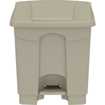 Safco Plastic Step-on Waste Receptacle - 8 gal Capacity - Easy to Clean - Containers & Lids
