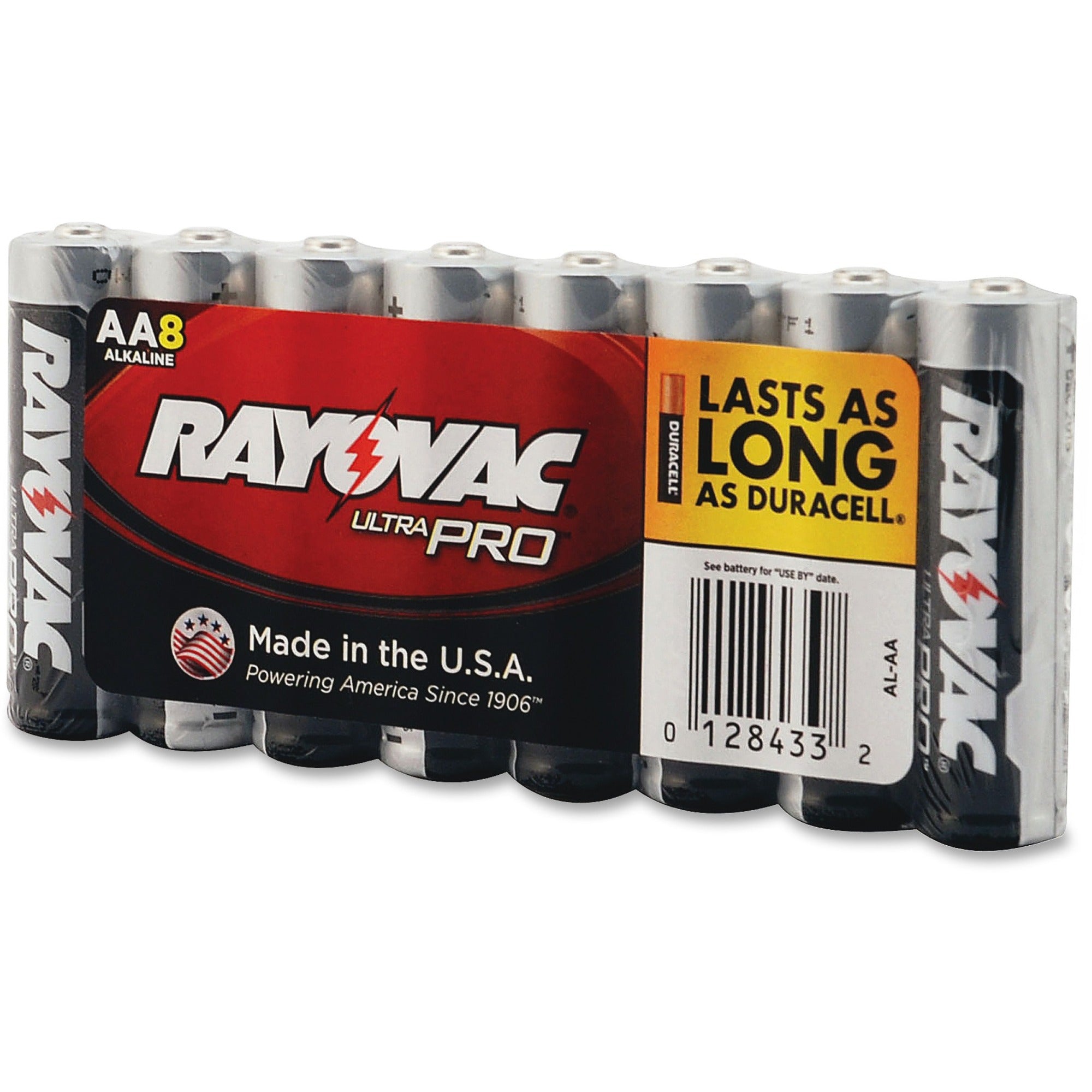 Rayovac Ultra Pro Alkaline AA Battery 8-Packs - For Multipurpose - AA - 1.5 V DC - 8/Pack - 12 / Carton