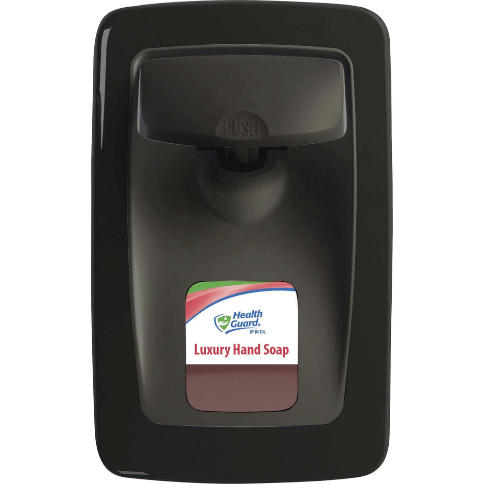 Health Guard Manual Dispenser - Manual - 1.27 quart Capacity - Durable, Germ Free, Wall Mountable, Leak Proof, Key Lock, Refillable - Black - 1 Each
