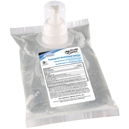 Health Guard Hand Sanitizer Foam: Alcohol Scent 1.06 Quart - Kills Germs Moisturizing Fast-Acting - Sanitizers