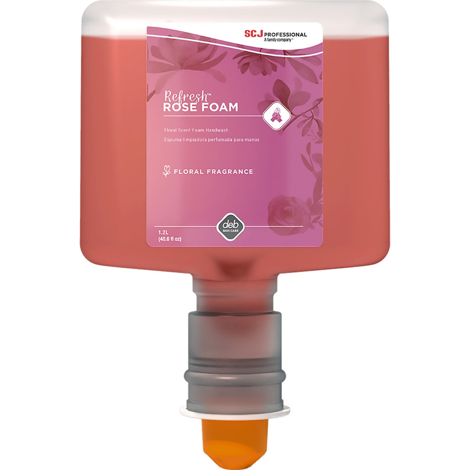SC Johnson TF Refill Refresh Rose Foam Handwash - Rose Scent - 1.27 quart - Cartridge Dispenser - Dirt Remover - Skin, Washroom, Hand - Moisturizing - Pink - Anti-irritant - 3 / Carton