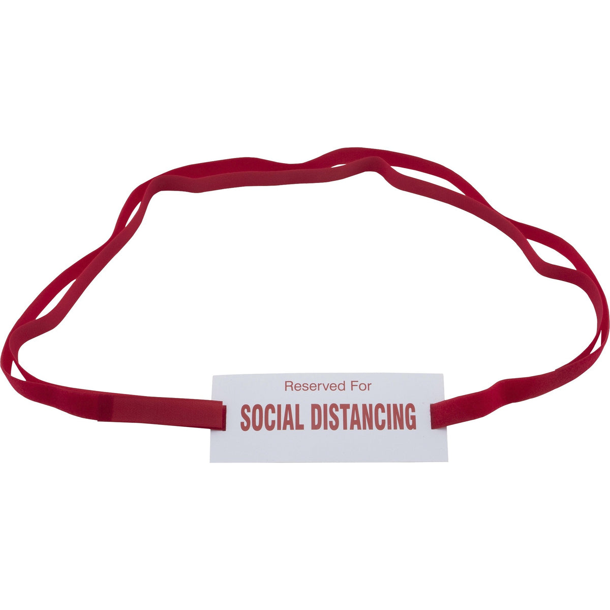 Advantus Social Distancing Chair Strap Sign - Print/Message "Reserved for Social Distancing" - Laminated, Adjustable - Multicolor - 10 / Box