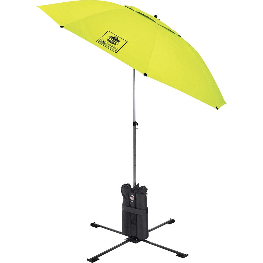 Ergodyne 6094 One Size Tent Weight Bags - 40 lb Capacity - 7" Length x 10" Width - Black - Polyurethane, Polyester - Tent - 2 / Pack