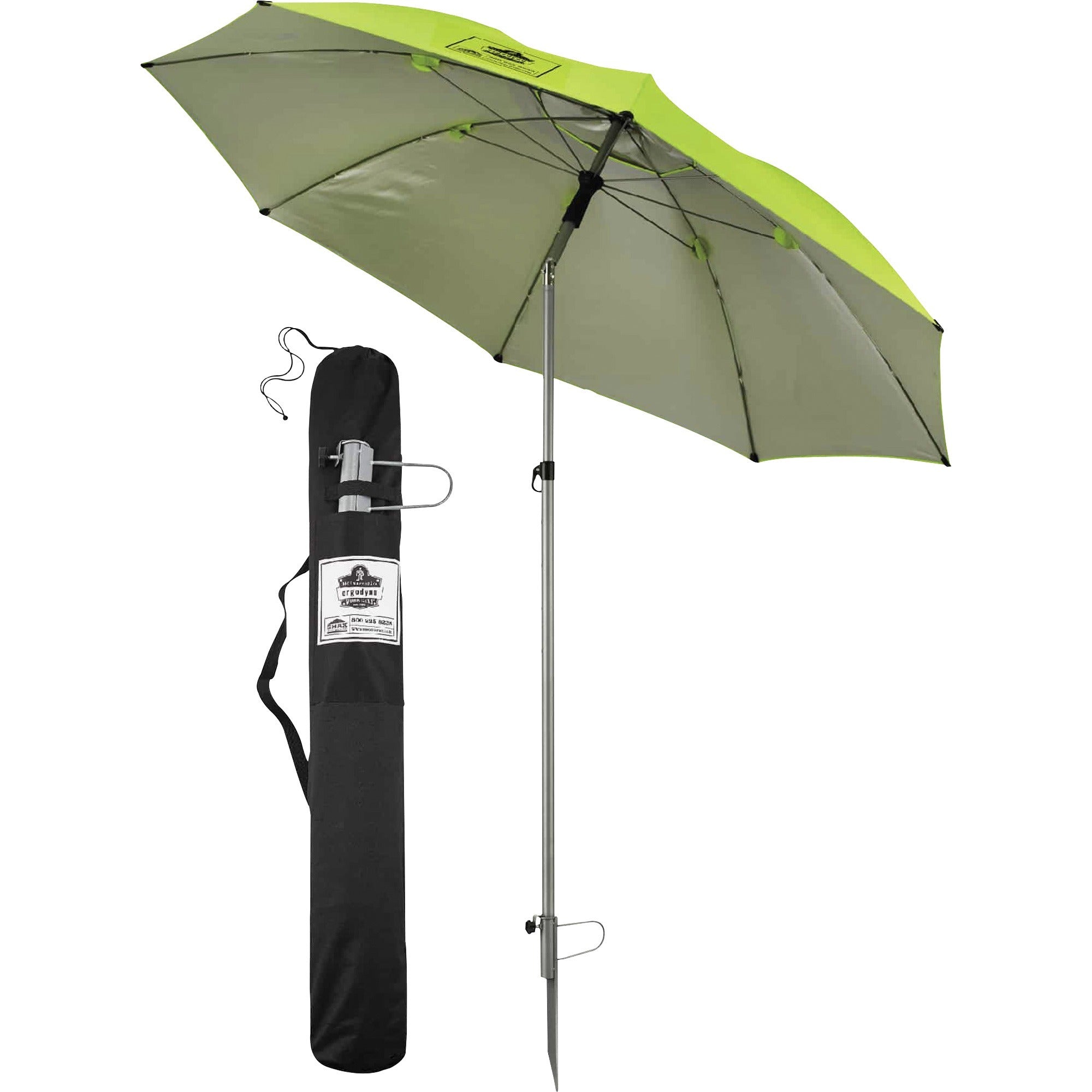 Ergodyne 6100 Lightweight Industrial Umbrella - Lime