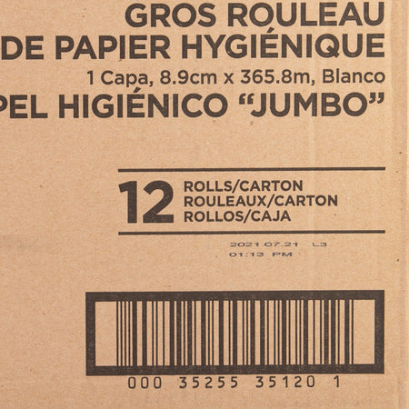 Genuine Joe 1-ply Jumbo Roll Bath Tissue - Alternate-Image1