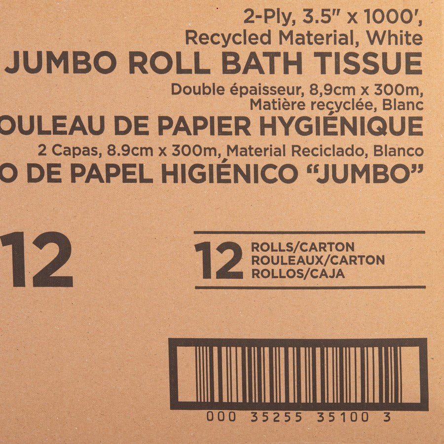 Genuine Joe Jumbo Jr Dispenser Bath Tissue Roll - Alternate-Image1