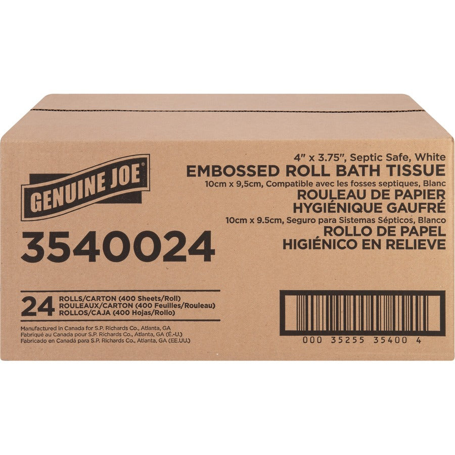 Genuine Joe 2-ply Bath Tissue Rolls - Front