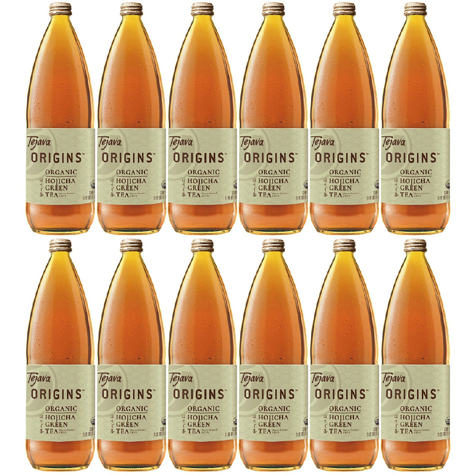 Tejava Origins Organic Hojicha Green Tea Bottle - Green Tea - GMO Free - Kosher - Organic - 12 / Carton