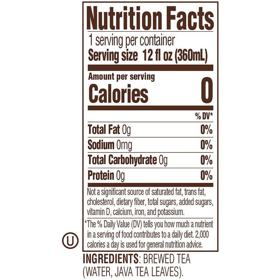 Tejava Original Black Tea Bottle - Black Tea - GMO Free - 24 / Carton