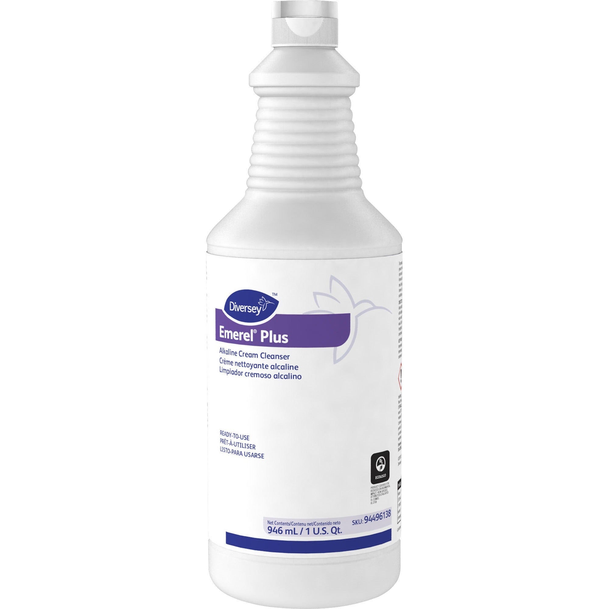 Diversey Emerel Plus Cream Cleanser - 32 fl oz - Non-Scratching & Fragrance-Free - Multipurpose Cleaners