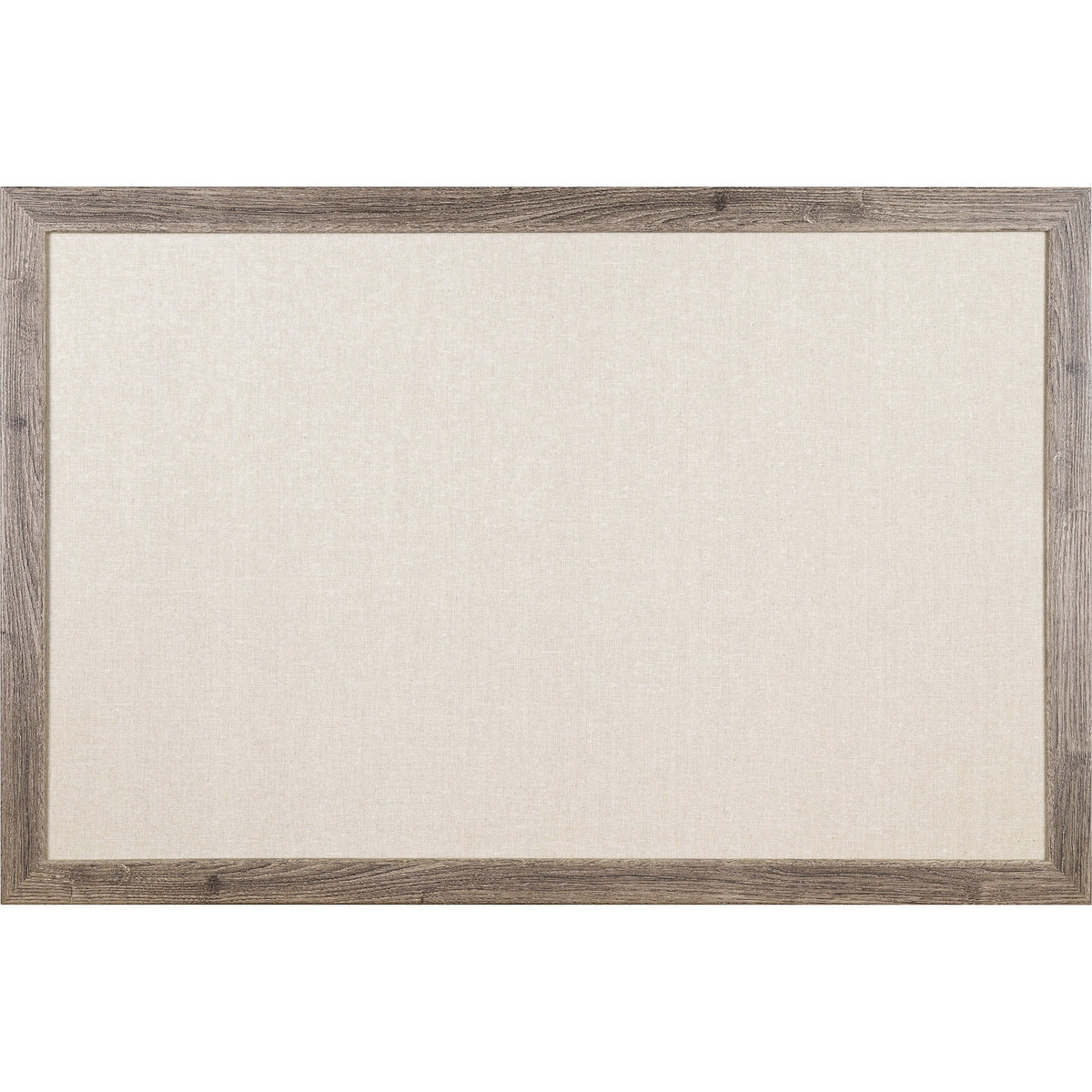 U Brands Linen Bulletin Board - 24x36 Tan Surface - Rustic Wood Frame - Boards
