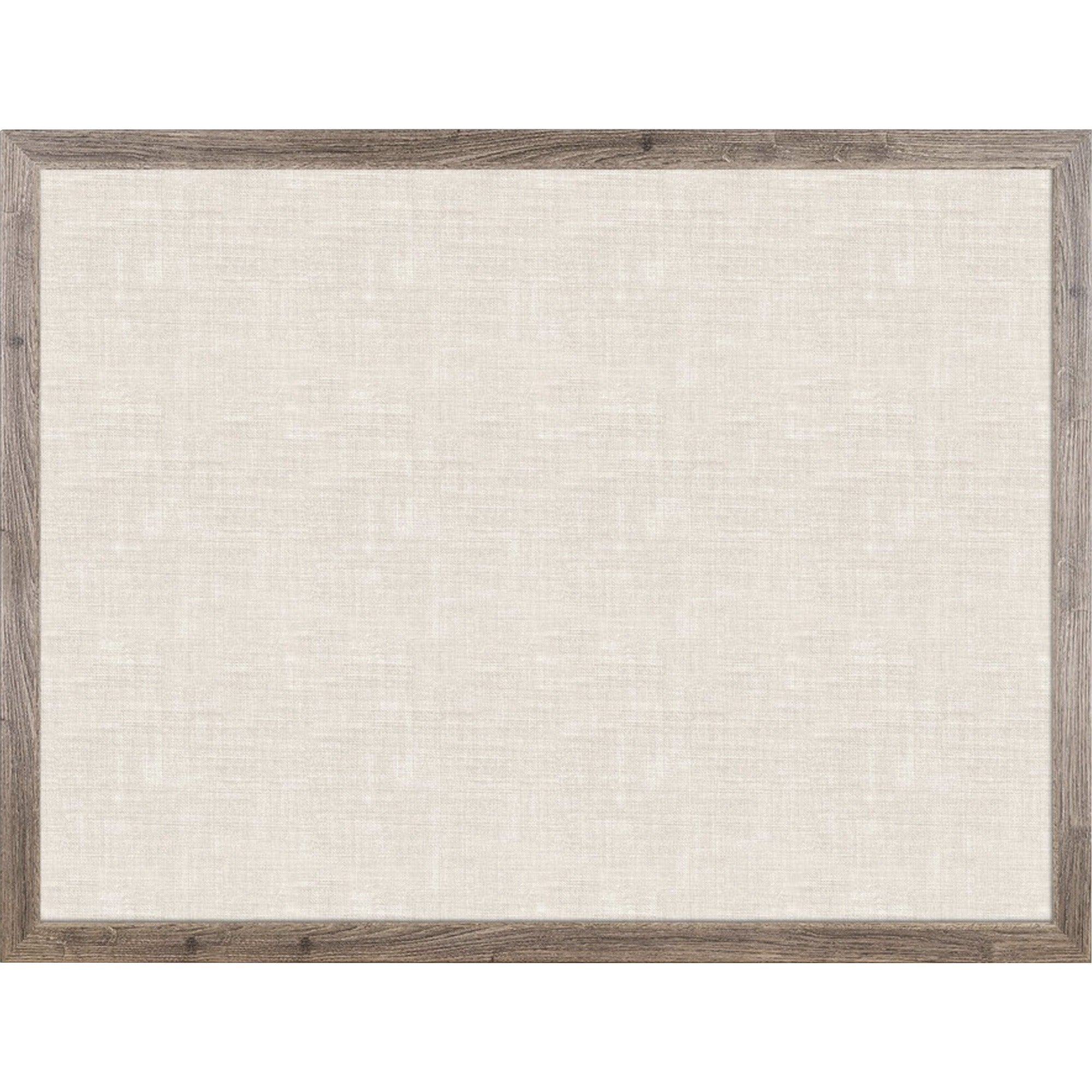 U Brands Linen Bulletin Board - 36x48 Tan Surface - Rustic Wood Frame - Boards