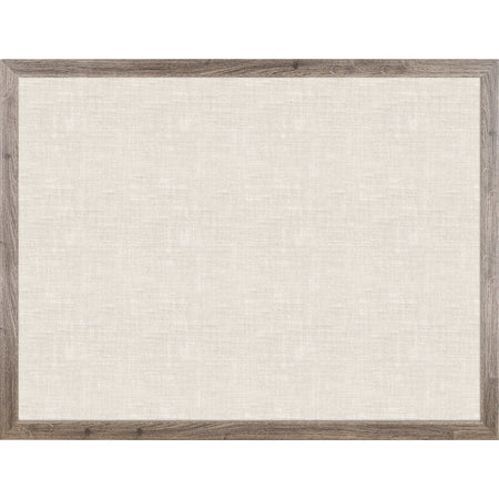 U Brands Linen Bulletin Board - 36x48 Tan Surface - Rustic Wood Frame - Boards