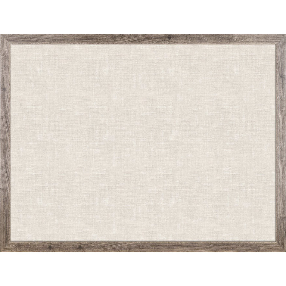 U Brands Linen Bulletin Board - 36" Board Height x 48" Board Width - Tan Linen Surface - Self-healing, Durable, Mounting System, Tackable, Sturdy, Damage Resistant - Rustic Wood Frame - 1 Each