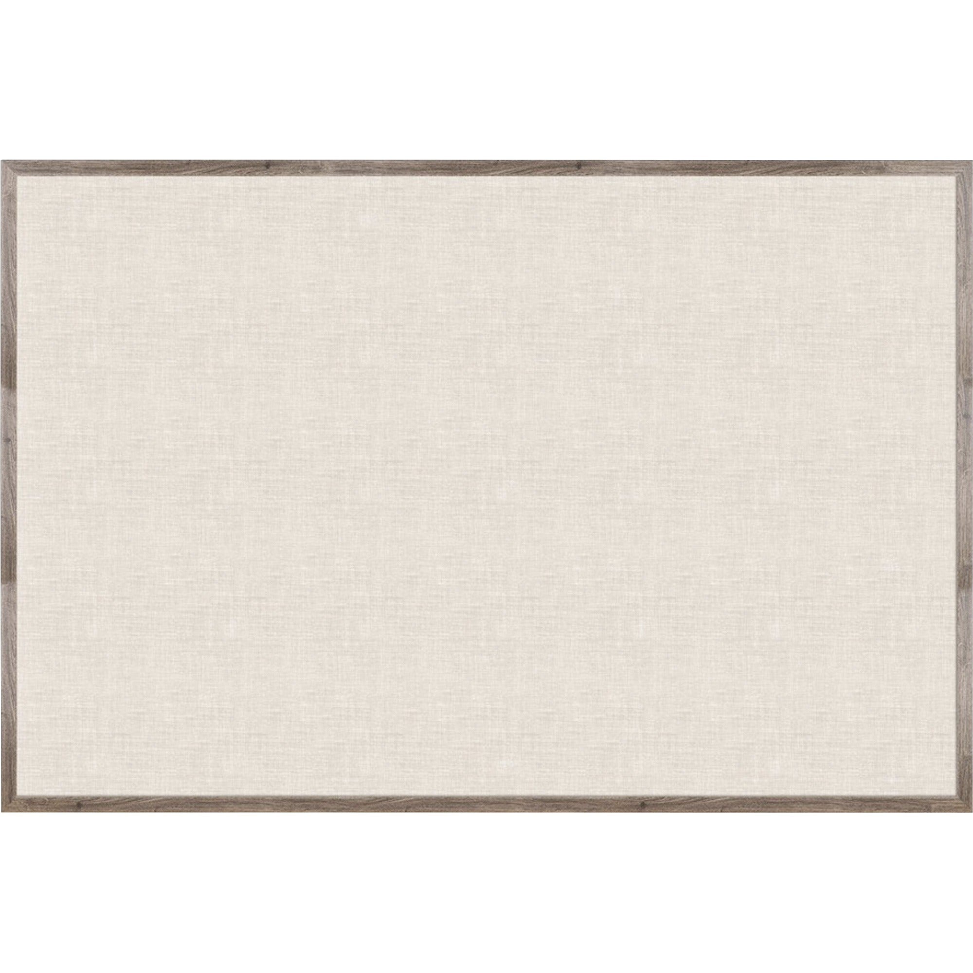 U Brands Linen Bulletin Board - 48x72 - Tan Surface - Rustic Wood Frame - Boards