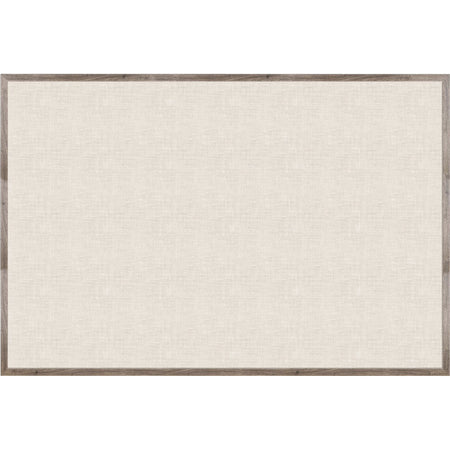 U Brands Linen Bulletin Board - 48x72 - Tan Surface - Rustic Wood Frame - Boards