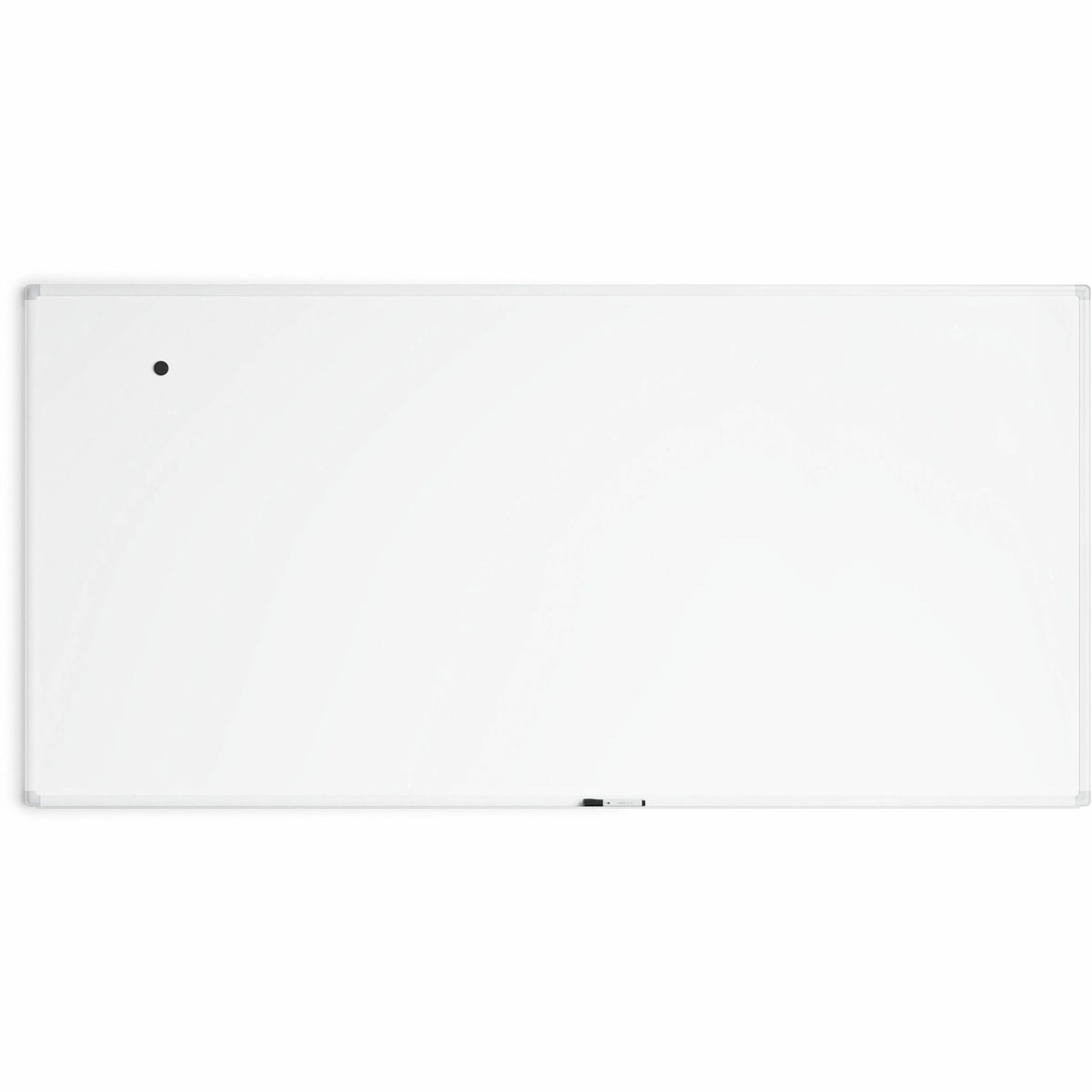 U Brands 96’’ Magnetic Porcelain Steel Board - White Surface Aluminum Frame - Dry Erase Boards