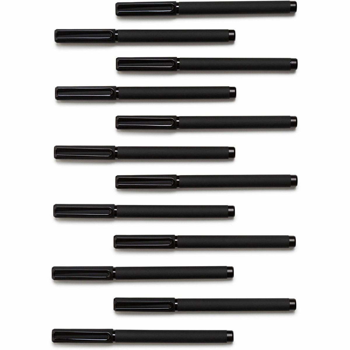 U Brands Catalina Soft Touch Pens - 0.7mm Point - Matte Midnight Black - 12 Pack